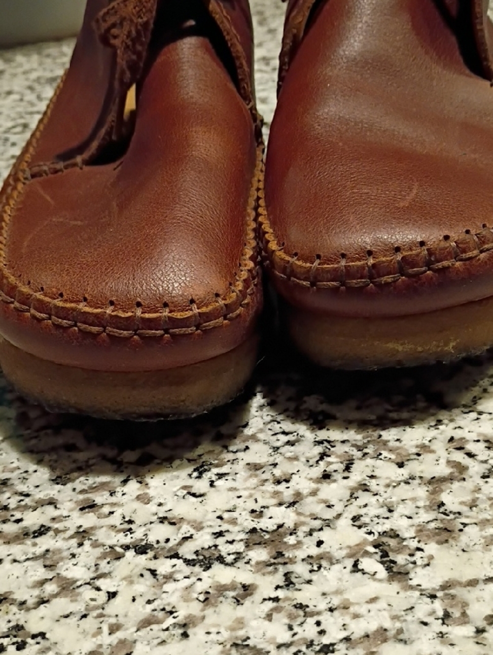 Men's Clarks Original Brown Leather Chukka Boots - Picture 2 of 5